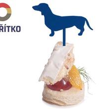 cocktail stick - canape dachshund iv food decoration skewer dog foxhound 3d print model - Mito3D