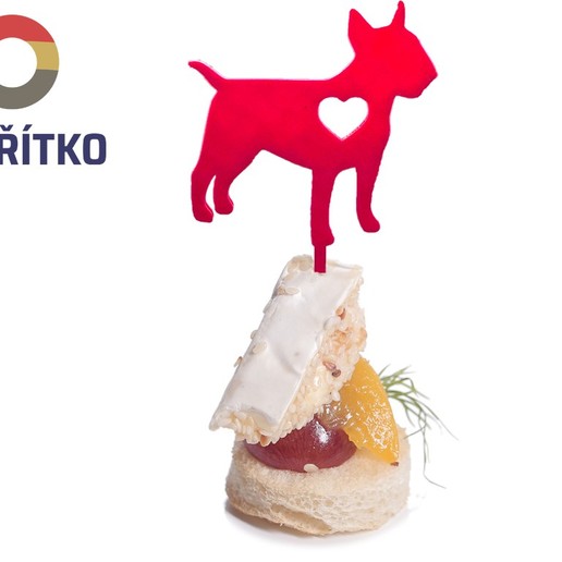 cocktail bâton canape Anglais Bull terrier iii aliments décoration brochette chien 3D print model - Mito3D