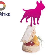 cocktail stick - canape english bullterrier ii food decoration skewer dog 3d print model - Mito3D