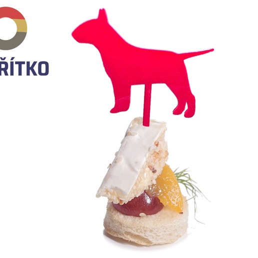cocktail stick - canape english bullterrier iv food decoration skewer dog 3D print model - Mito3D