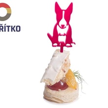 cóctel palo canapé Inglés Bull terrier comida decoración brocheta perro 3d print model - Mito3D