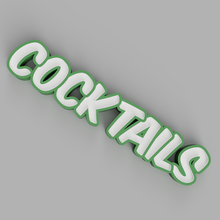 cocktails - led lamp nameled child name ornament light control gift modular glue home night drinks bar company party 3d print model - Mito3D