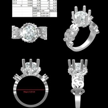 cocktel ring jewelry 3d print model - Mito3D