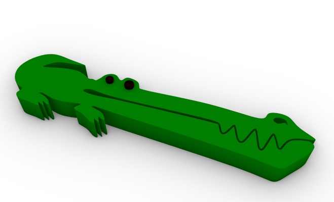 crocodilo grampo pára bolsa cereal selo engraçado 3d print model - Mito3D