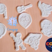 coconut cookie cutters cutter disney pixar miguel dante hector remember remind mexico day dead skull 3d print model - Mito3D