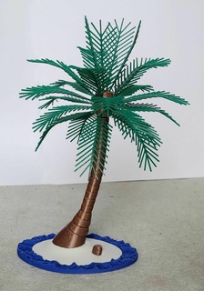 Kokosnuss Palme Strand Kokosnüsse Insel Baum Skulpturen 3d print model - Mito3D