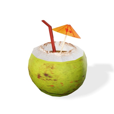 kokosnuss gemüse obst baum wald getränk pflanze lebensmittel saft natur zuhause haus tropisch apfel 3d modell pflug chui banane hölzern holz pfirsich gras 3d print model - Mito3D