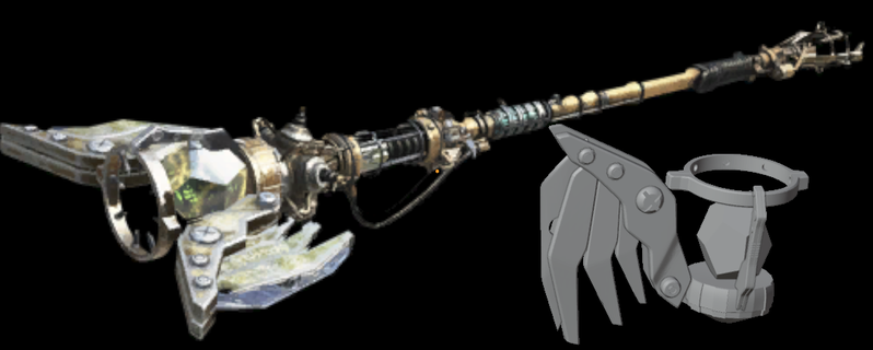 merluzzo origini vento testa chiamata dovere Meraviglia arma personale puntello cosplay 3d print model - Mito3D