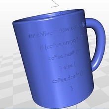 code coffee cup containers 3d print model - Mito3D