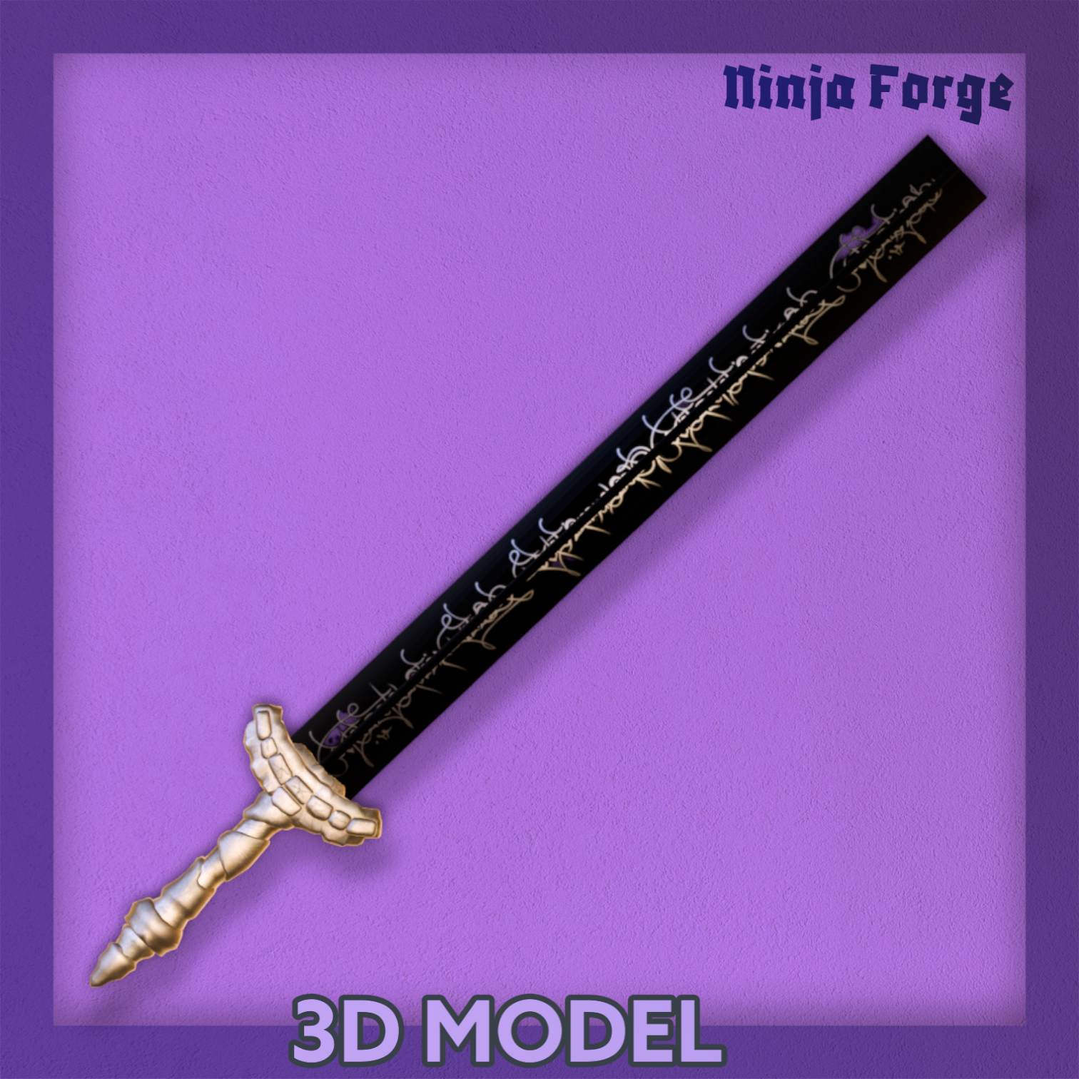 codificato spada gioco stregone magia personale mago procedura guidata dalla mano squillare albinaurico scintillante arma 3D print model - Mito3D