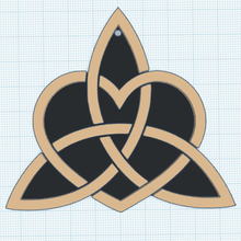 coeur triquetra 1 celtique symbole symbolisme cœur Breton Bretagne 3d print model - Mito3D