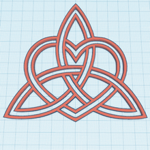 coeur triquetra 2 Kelt sembol sembolizm kalp Triquetra Breton Britanya 3d print model - Mito3D