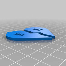 coeur angepasst Schmuck 3d print model - Mito3D