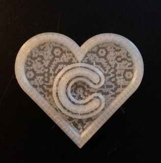 coeur dentelle cœur personnalisé saint valentin valentines journée accessoires 3d print model - Mito3D