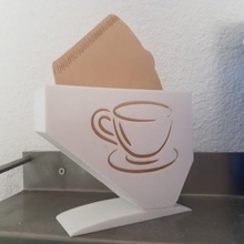 café filtre titulaire soutien gadget 3d print model - Mito3D