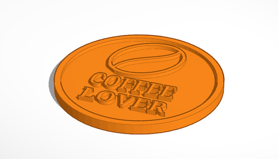 cafe amante taza soporte café posavasos 3d print model - Mito3D