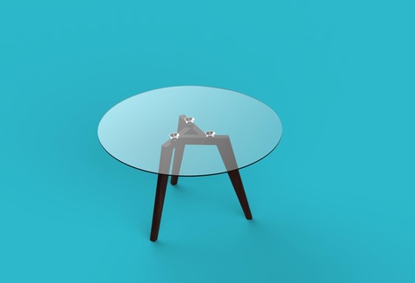 café lune table 3d print model - Mito3D