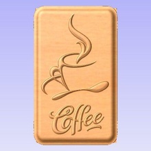 coffee 3d relief cnc sign wall panel 3d print model - Mito3D