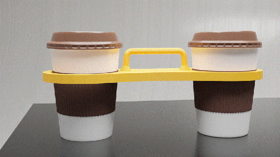 Kaffee Deckel Halter Unterstützung organisieren Zelle Telefon Schlüssel Geld Halterung Topf 3d print model - Mito3D