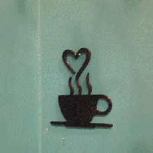 café canto placa cafeteria casa decoração 3d print model - Mito3D