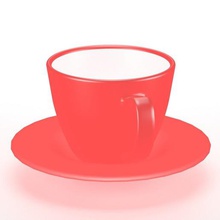 xícara de café arquitetura taça baixa contagem polígonos 3d print model - Mito3D