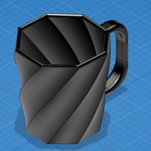 tasse à café divers de verre la caf mug coupe 3d print model - Mito3D