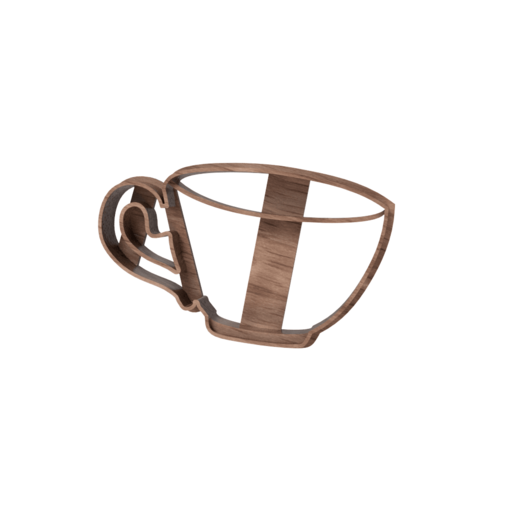 coffee cup cookie cutter home 3D print model - Mito3D