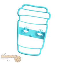 coffee cup cookie cutter & stamp 3d print model - Mito3D