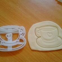 coffee cup cookie cutter home 3d print model - Mito3D