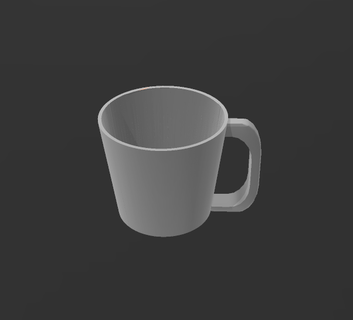 caffè tazza titolare supporto v1 3d print model - Mito3D
