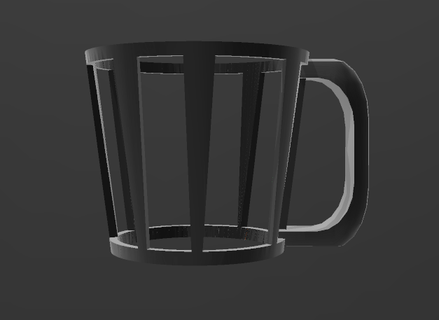 caffè tazza titolare supporto v3 3d print model - Mito3D