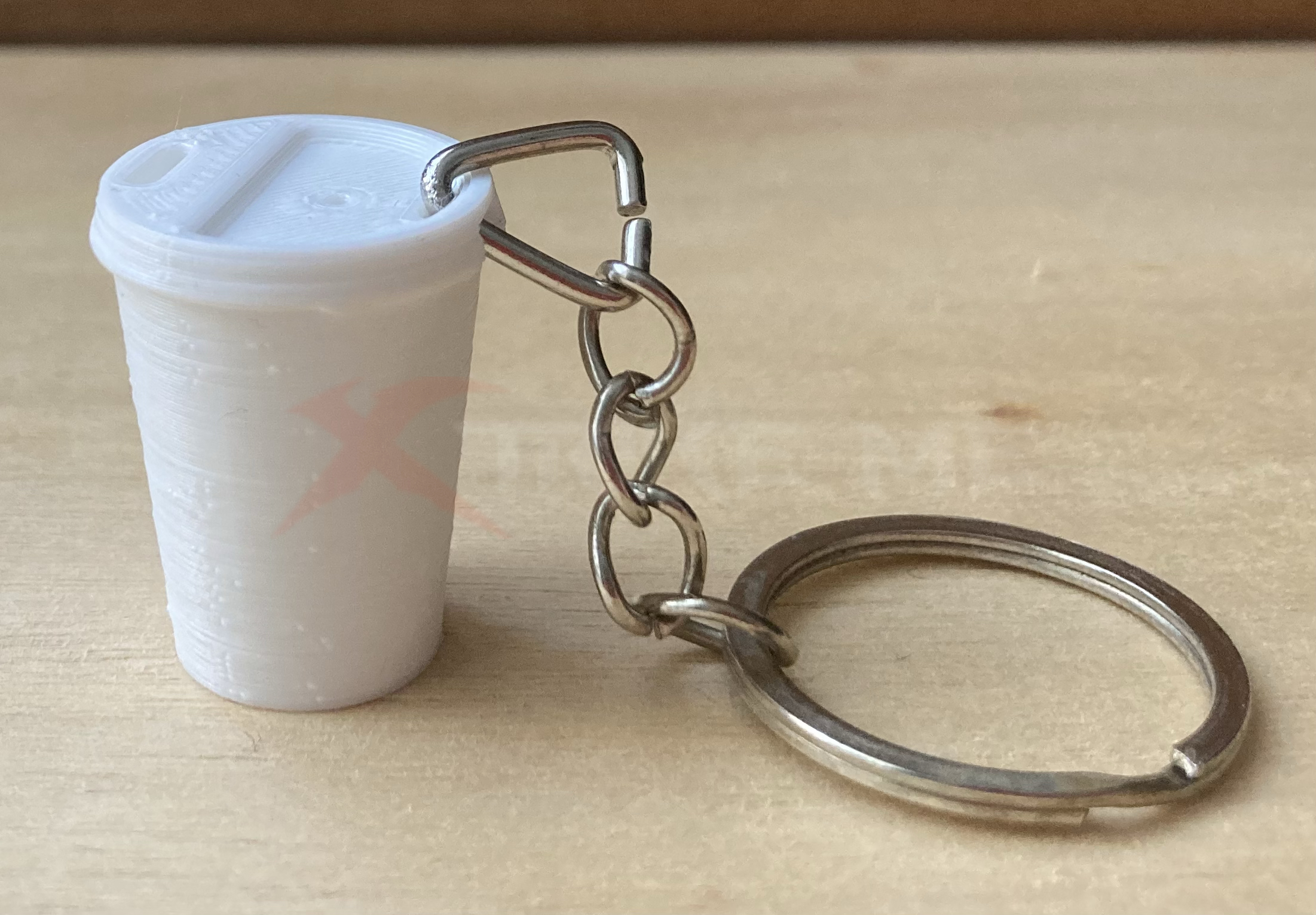 coffee cup keychain 3D print model - Mito3D