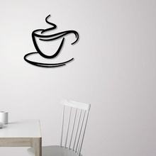 kahve fincanı duvar dekorasyonu sanat çay mutfak restoran yemek 2d model 3d siluet ev 3d print model - Mito3D