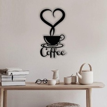 coffee heart wall decor 2d 3d print model - Mito3D