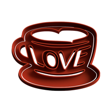 coffee love cookie cutter cutting - stl tool brown sharp cup 3d print model - Mito3D