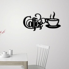 coffee sign wall decoration 2d 3d art silhouette interior deco restaurant cafe 3d print model - Mito3D