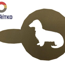 café estêncil dachshund decoração cão cozinha foxhound 3d print model - Mito3D