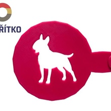 coffee stencil - english bullterrier ii dog animal kitchen 3d print model - Mito3D