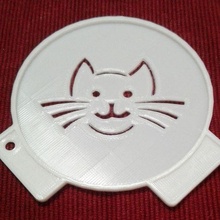 Kahve şablon Yavru kedi mutfak yemek 3d print model - Mito3D