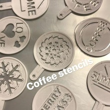 coffee stencils home household marry xmas koffiestencil kerst christmas byctrldesign 3d print model - Mito3D
