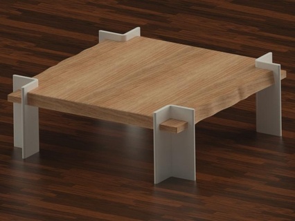 caffè tavolo gamba piede scarpa mobilia ufficio casa 3d print model - Mito3D