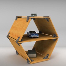 coffee table home union house wood project set up leggo shelf 3d print model - Mito3D