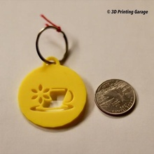 coffee time keychain ornament 3d print model - Mito3D