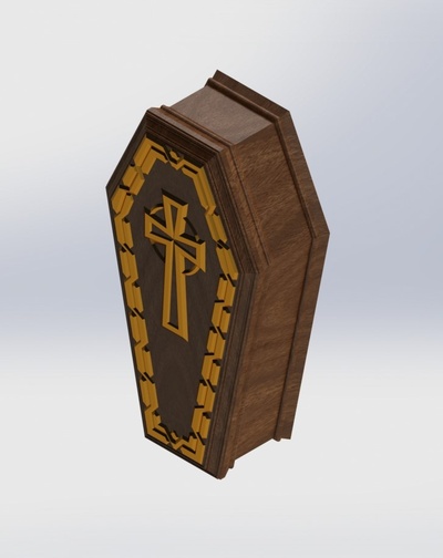 coffin by nikitizzz halloween 3d print model - Mito3D