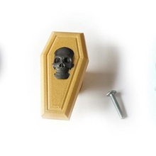 coffin handle tool knob skull drawer 3d print model - Mito3D