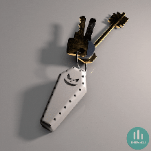 coffin keychain halloween gadget casket keyhain ghost cross skull iris3d 3d print model - Mito3D
