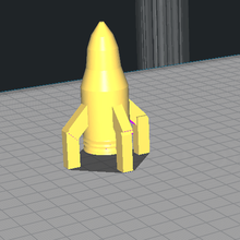 cohete fusée 3d print model - Mito3D