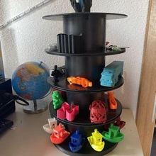 coil display coils spool stack stacking shelf 3d print model - Mito3D