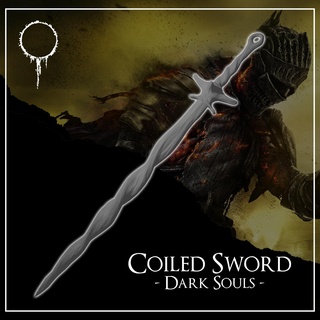 arrotolato spada buio anime gioco Giochi dalla mano squillare medievale arma fantasia 3d print model - Mito3D