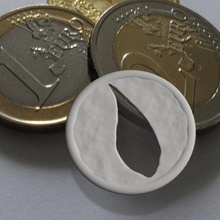 coin adding green fingerprint art 3d print model - Mito3D
